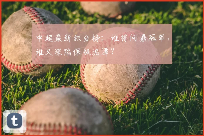 中超最新积分榜：谁将问鼎冠军，谁又深陷保级泥潭？